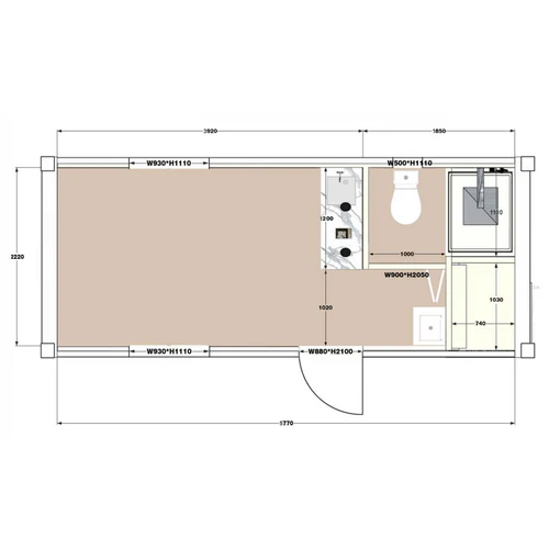 20ft modified Container House