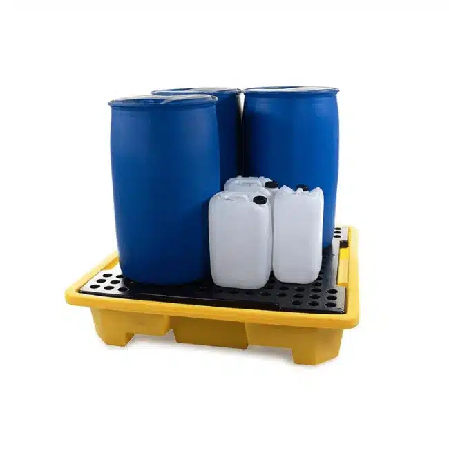 4 Drum 4 Way Entry Spill Pallet